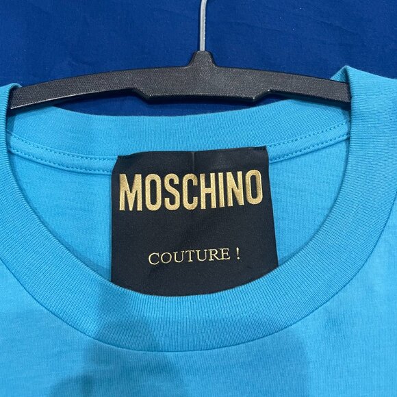 Moschino Couture Blue authentic T-Shirt (Medium) (Worn Once) - Picture 3 of 3